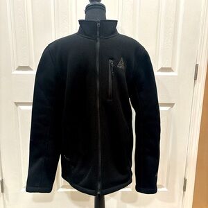 GERRY Men's Full Zip Heavy Wafflle knit fleece lined jacket size L